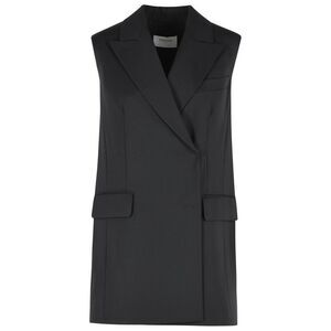 Sportmax 'Albero' Black Virgin Wool Blend Vest Women